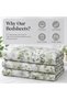 Turkish Style King Size Flat Bedsheet Set, 3 Pieces, 260 x 240 cm, 1 Flat Sheet and 2 Pillowcases (White with Lime Green) - 5