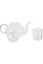 850 ml Glass Teapot with Filter and Glass Base, Clear Transparent - 3