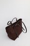 Women's Suede Brown Adjustable Gold Vintage Belt Buckle Large Size Hand and Shoulder Bag Leo - 5