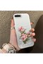 حافظة متوافقة مع هاتف iPhone 7 Plus/8 Plus بنمط الورد والخط، واقية، للاستخدام اليومي
