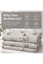Turkish Style King Size Flat Bedsheet Set, 3 Pieces, 260 x 240 cm, 1 Flat Sheet and 2 Pillowcases (Light Grey with Cream) - 5