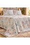 Turkish Style King Size Flat Bedsheet Set, 3 Pieces, 260 x 240 cm, 1 Flat Sheet and 2 Pillowcases (Ivory with Coral Peach) - 2