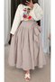 Asymmetrical Ruffled Skirt - 7006 - Stone - 2