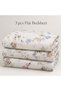 Turkish Style King Size Flat Bedsheet Set, 3 Pieces, 260 x 240 cm, 1 Flat Sheet and 2 Pillowcases (White & Multicolor) - 6