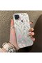 Oppo A15/A15S Compatible Pink Branch Flower Case, Shockproof Silicone, Stylish