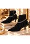 Women's Western Style Tassel Detailed Elegant Heeled Boots - 8