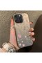 iPhone 16 Pro Max Compatible Pink Branch Flower Case, Shockproof Silicone, Stylish