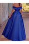Rochie lunga, albastru inchis - 2