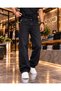 Men's Baggy Mustache Washed Denim Jean Trousers - 3