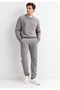 Men's 3 Thread Raised Gray Tracksuit Set
