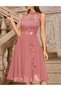 Rochie scurta, Roz pudra - 3