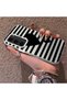 Samsung Galaxy S23 Compatible Striped Black Case, Shockproof Silicone, Stylish