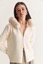 Women's Fur Detailed Hooded Reversible Zippered Knitwear Cardigan Th251098 60286722