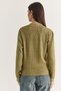 Women's Khaki Lace Detailed V-Neck Long Sleeve Ribbed Knitwear Sweater Tk261069 60286723 - 7