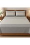 Turkish Style King Size Flat Bedsheet Set, 3 Pieces, 260 x 240 cm, 1 Flat Sheet and 2 Pillowcases (Charcoal Grey) - 3