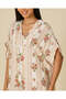 Women Cream Floral Kaftan Nightgown - 2