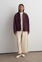 Soft Scuba Zippered Cardigan Plum - 2