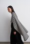 Striped Knitwear Scarf Black - 2