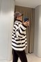 Side Zipper Jacket - Ecru/Brown Ecru/Brown - 4
