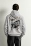 Men's Kangaroo Pocket Amsterdam Printed Embossed Hooded Oversize Sweatshirt