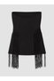 Rmz Clothing Difference: Strapless Robe-Style Blouse with Tassels. - 2