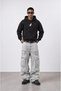 Men's Botanical Patch Detailed Oversize Hoodie Black - 4