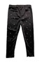 Gold gilded printed velvet black winter leggings for girls - 7