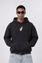 Men's Botanical Patch Detailed Oversize Hoodie Black - 2