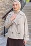 Roba Detailed Short Trench Coat 001 - Stone - 2