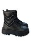 Durable Women's Boots with Stone Stripe Detail - 2