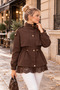 Women's Trench Coat with Lace Detail at the Hem