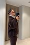 Coffee - Pocket Detail Zippered Jacket Brown - 4