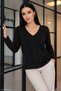 Women's Soft V-Neck Long Sleeve Blouse 6610 - 2