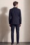 Slim Fit Navy Blue Plain Suit - 3