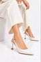 Women's Buckle Pointed Toe Thin Heel Shoes