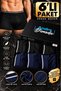 Men's Cotton Boxers 6-Pack Comfortable Fit in Special Box 3 Dark Blue 3 Black