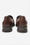 Women's chunky sole buckled loafer shoes genuine leather mm 710 brown - 5