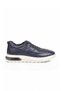 Rubber Sole Lace-Up Sneaker Navy Blue Genuine Leather Men's Casual Shoes Hz1774-0337 - 2