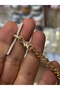 Gold Detailed Zircon Stone Herringbone Chain Bracelet - Stylish Gift Bracelet - 3