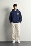 Men's Kangaroo Pocket Amsterdam Printed Embossed Hooded Oversize Sweatshirt - 4
