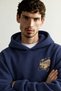 Men's Kangaroo Pocket Amsterdam Printed Embossed Hooded Oversize Sweatshirt - 2