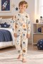 100% Cotton Boy Astronaut Patterned Long Sleeve Pajama Set