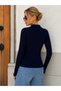 Women's Polo Collar Zippered Ribbed Knit Sweater 12543 - 2