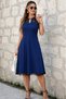 Women's off-the-shoulder lace midi dress with ring detail and viscose fabric - 2