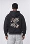 Men's Botanical Patch Detailed Oversize Hoodie Black