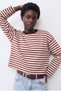 Red long sleeve boxy t-shirt - 3