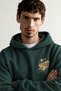 Men's Kangaroo Pocket Amsterdam Printed Embossed Hooded Oversize Sweatshirt - 2