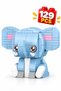 129 Piece Mini Block Elephant Figure Building Set 3D Animal Toy for Ages 6+