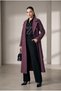 Alfateks Women's Long Cashmere Coat Double-Breasted Buttoned Belted Lined Winter Overcoat