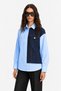 Oversize Blue Shirt with Denim Detail - 2